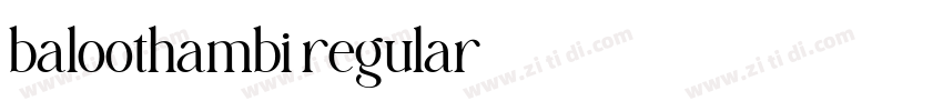 baloothambi regular字体转换